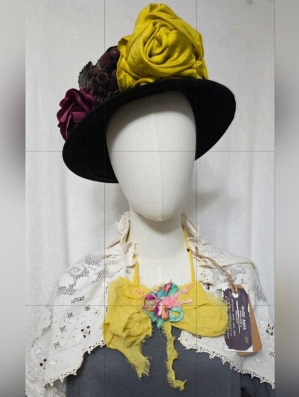 JABOT 🩷 SWEET DEER MOSSIE ANNA ARTISAN DESIGN 🩷OOAK - Picture 9 of 10